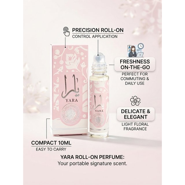 10ML Yara Arab Ball Perfume Has A Long-lasting Portable Fragrance Woman Fresh Light Unique Casual Aromatic Scent for men Women
