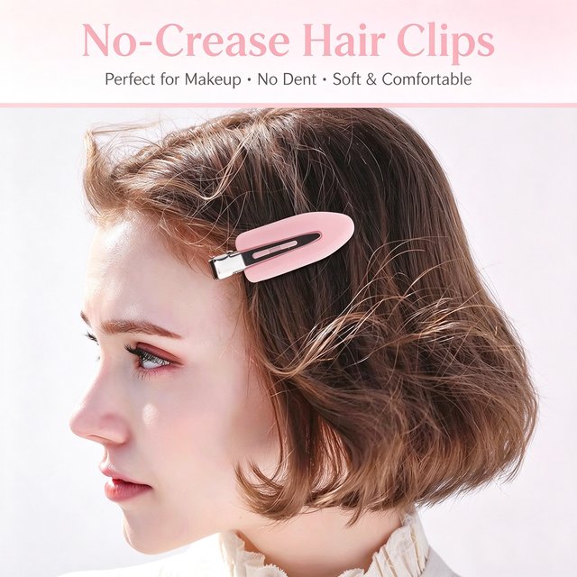 No Bend Hair Clips Makeup Barrettes Flat Sectioning Hair Pins Non Slip Duckbill Clips for women Salon Hair Styling Accessories