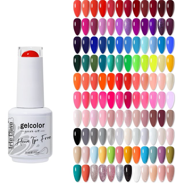 Arte Clavo 15ml Fashion Gel Nail Polish Hema TPO Free Red Colors Glitter Semi Permanent Soak Off UV LED Ultra Diamond Varnish
