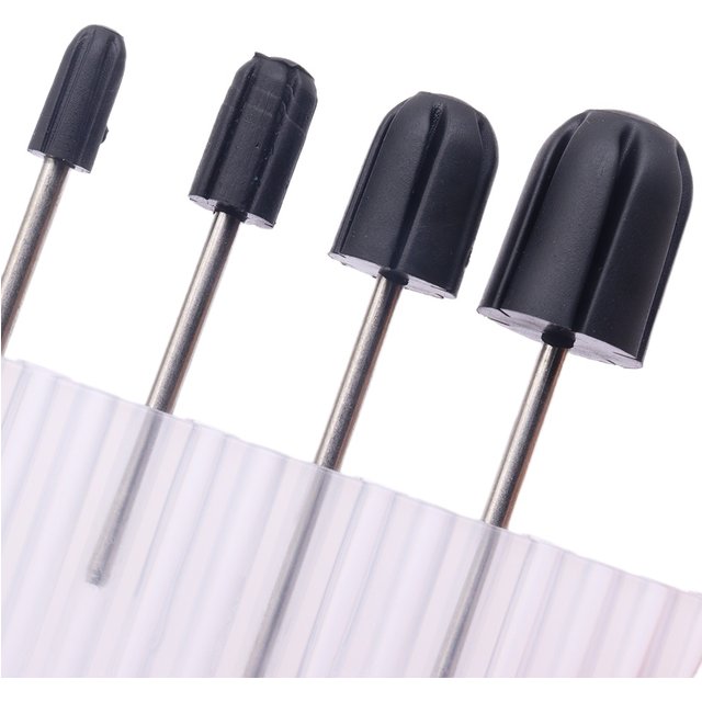2/4pcs Rubber Bit or Nail Sanding Cap Nail Cutter Sleeves 2.35mm Shaft Pedicure Peeling Uv Gel Remove Sand Cap #80 Foot Care
