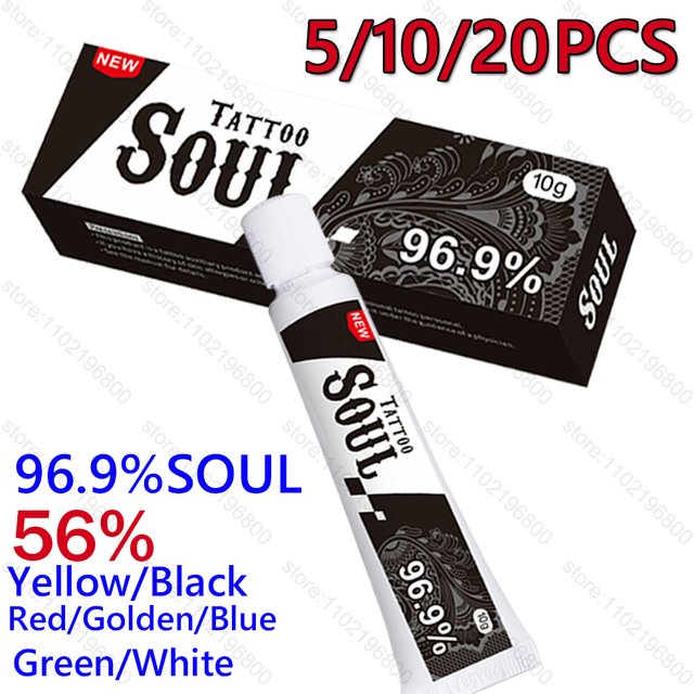 96.9% Black SOUL 56% 8color multiple choice Tattoo Care Cream Before Permanent Makeup Body Eyebrow Lips Liner Tattoo Cream 10g