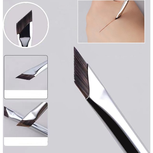 Brosse Eyeliner à lame améliorée, Ultra fine, Angle fin, brosse à sourcils plate, pour revêtement