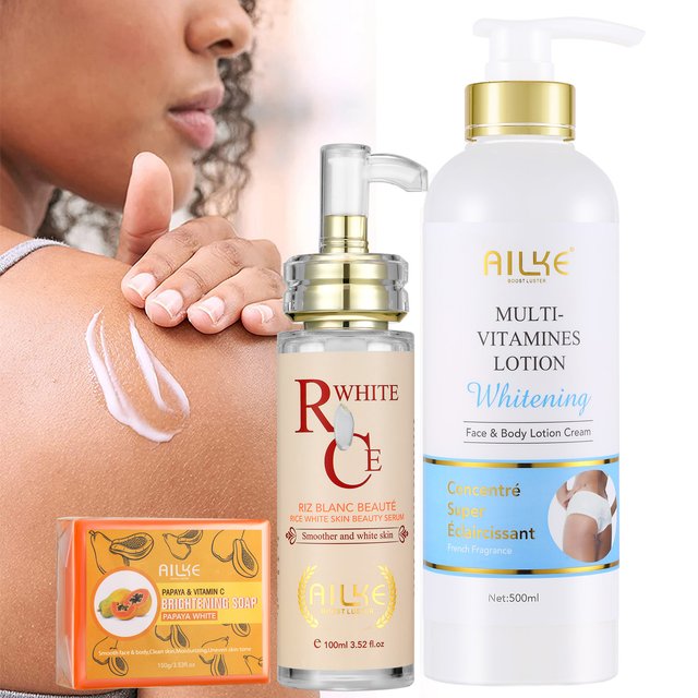 AILKE Multivitamin Whitening Skincare for women, Moisturizing, Remove Dark Spots, Melanin, Hyperpigmentation, Uneven Skin Tone