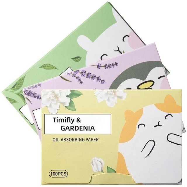 100 Pieces Fragrance Facial Oil-absorbing Paper for T-zone Oil Control