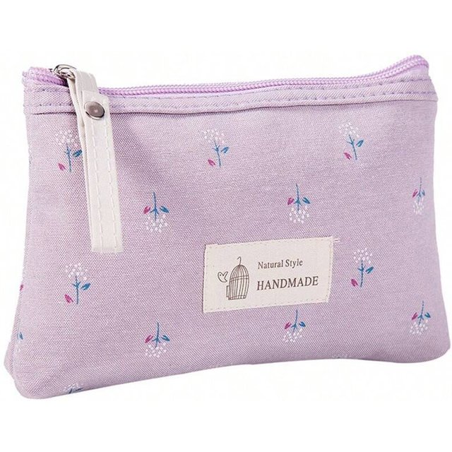 Small Cosmetic Bag, Canvas Travel Cosmetic Bag, Canvas Makeup Bag, Coin Purse, Multifunctional Cosmetic Bag, Women's Portable Toiletry Bag, 17 X 11.5 X 4cm , Multiple Colors