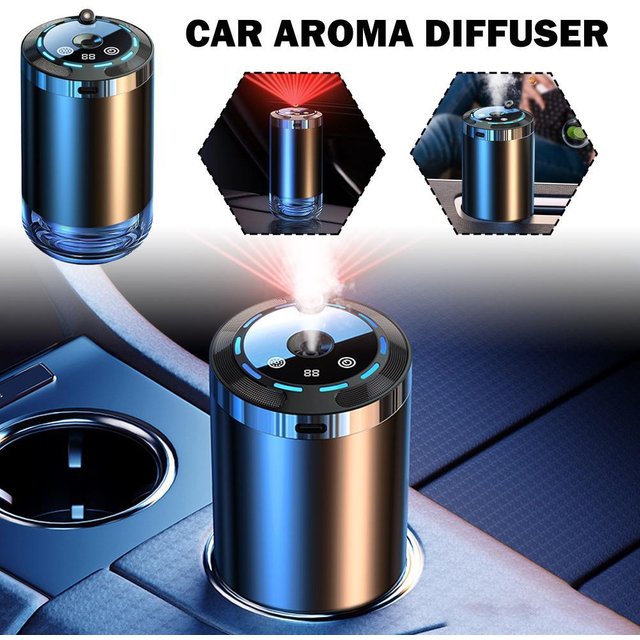 Humidificateur de parfum de voiture avec affichage numérique, éliminateur d'odeurs, longue durée,
