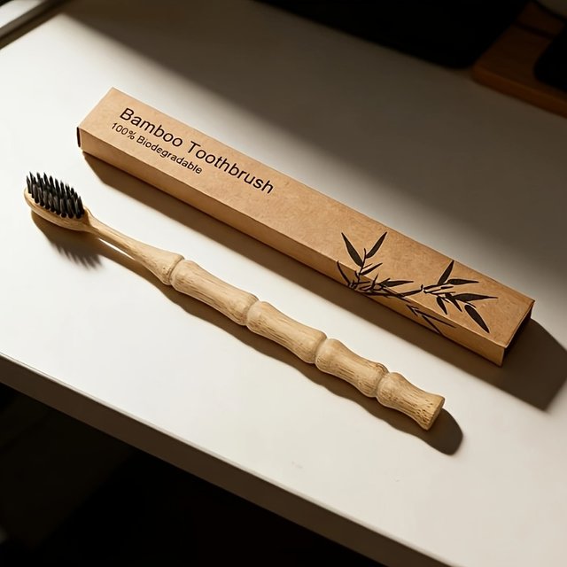 2/4 Pack Bamboo-Shaped Toothbrushes with Bamboo Charcoal Sharpened Soft Bristles, Creative Bamboo Toothbrushes, Unique Toothbrushes for Guesthouses, Effective Cleaning of Interdental Stains, Adult