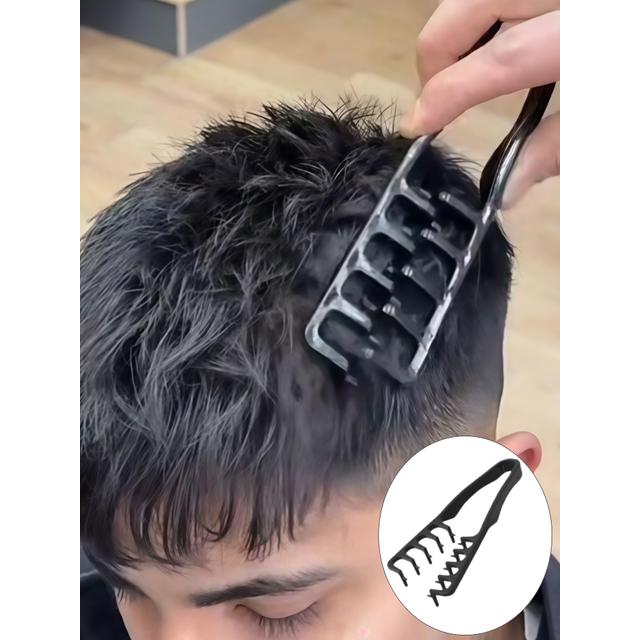 Peigne Coiffant Volumisant pour Hommes – Pince à Cheveux en V pour Modéliser et Texturiser – Outil DIY pour Coiffures Volumineuses, Franges et Ligne de Cheveux – Idéal Salon