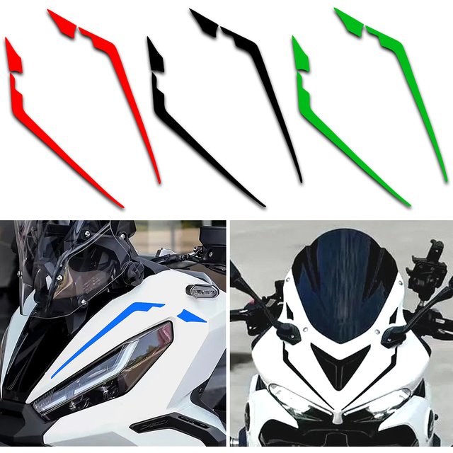 1Pair Motorcycle Front End Stickers Waterproof Sunscreen DIY Motorbike Fairing Fuel Tank Modification Vinyl Decals Accessories