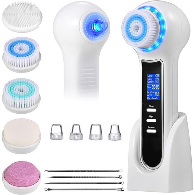Facial Washer Exfoliator, Electric Facial Rotating Brush for Exfoliation, Massage and Deep Cleansing