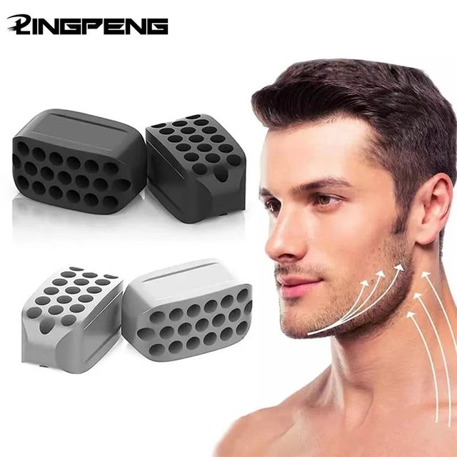 2PCS Silicone Jaw Exerciser Facial Toner & Jawline Fitness Ball Neck Toning Equipment Facial Beauty Tool Double Chin Exerciser