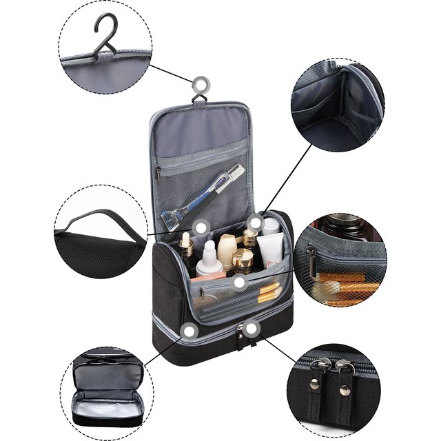 New Dry Wet Hanging Make Up Bag Men Women Multifunctional Make Up Case Wash Toiletry Bag Travel Organizer Bag Bathroom Supplies
