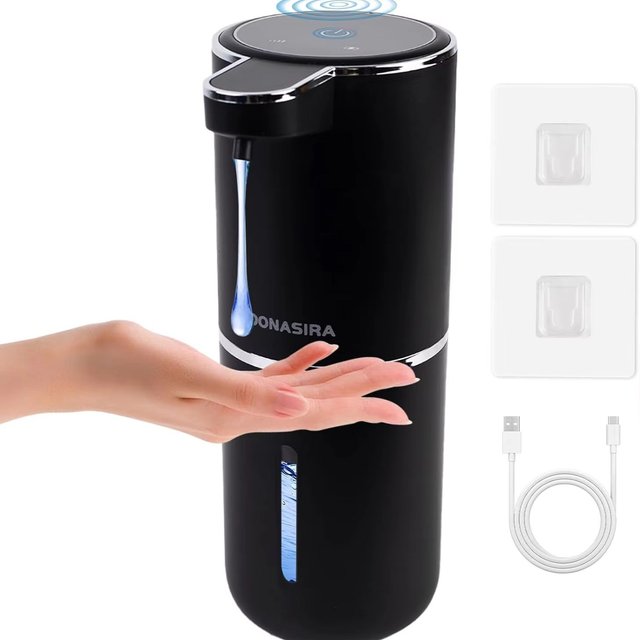 380ML Touchless USB Rechargeable 4 Levels Adjustable Volume Automatic Sense Soap Dispenser Hand Wash Bottle For Kitchen Bathroom