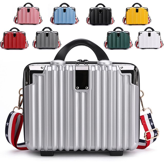 14 Inch Hand-held Luggage Cosmetic Case Storage Small Suitcase Bag Boarding Box Can Set Trolley Lightweight Cosmetic Bag