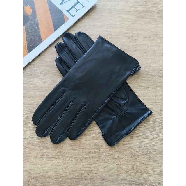 Men's Thin Sheepskin Leather Gloves Summer Outdoor Sunscreen for Cycling And Driving