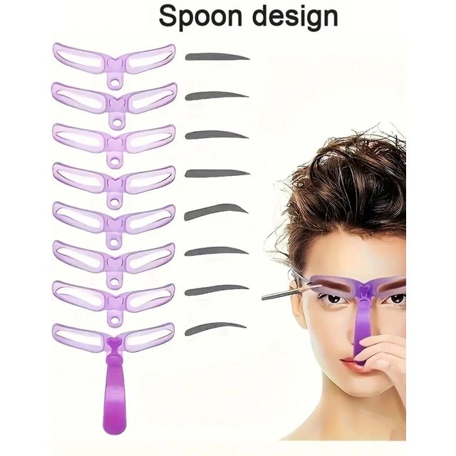 8Pcs Reusable Eyebrow Stencils,Eyebrow Shaping Kit,Eyebrow Makeup Template,Eyebrow Shaper-8 Styles For Different Eyebrow Shapes