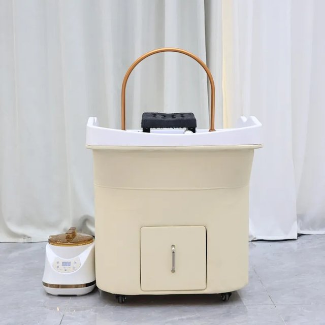 XinSheng Heating Head SPA Water Circulation Shampoo Basin Barber Shop Hair Wash Salon Device with Fumigation Machine & Cover