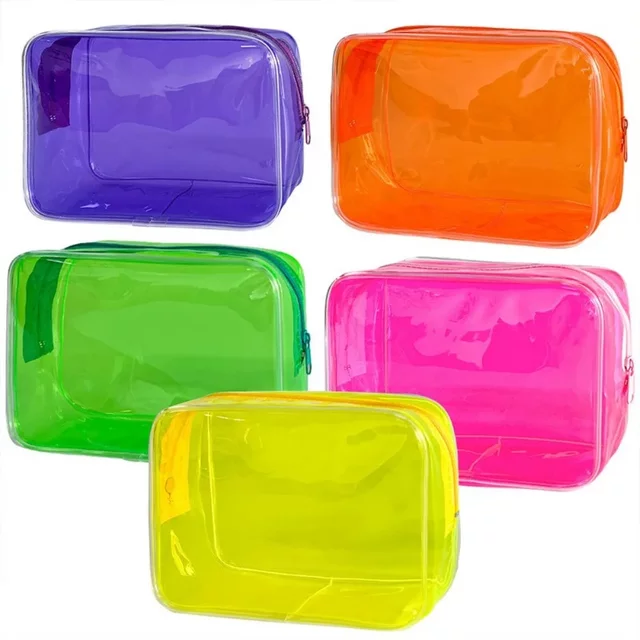 PVC Transparent Storage Bags Travel Organizer Clear Makeup Bag Beautician Cosmetic Bag Beauty Case Toiletry Cosmetic Storage Bag