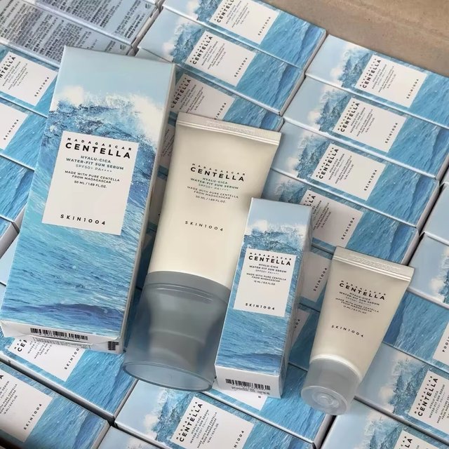 SKIN1004 Madagascar Centella Probio Cica Sun Ampoule SPF50 50ml and Enrich Cream 50ml Fermented Centella Sensitive Skin Care