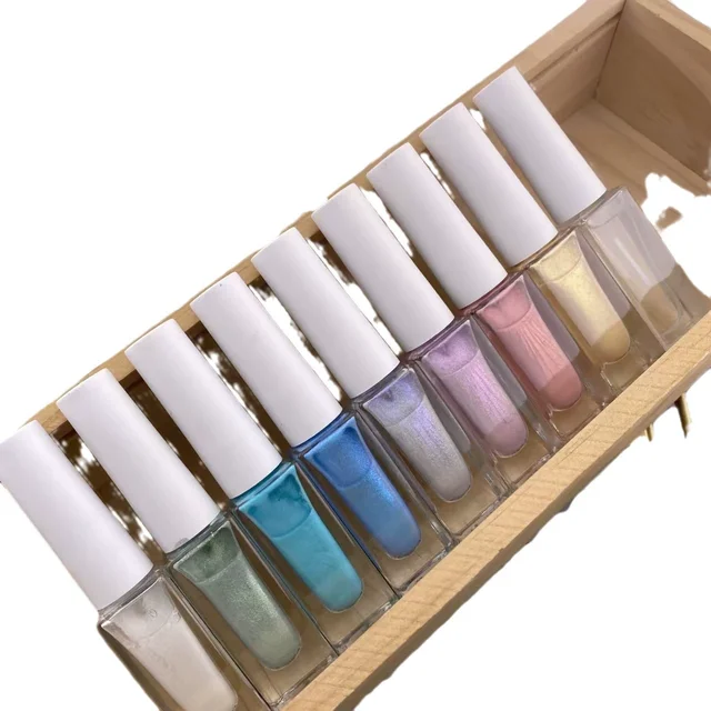9 Colors Fairy Powder Glitter Blooming Gel Nail Polish Watercolor Ink Nail Paint Gel Lacquer Blossom Nail Gel Varnish Manicure