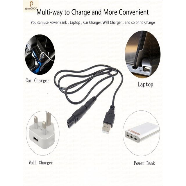 NEW 5V USB Charger Power Cord 8PCS Replacement Adapter for Electric Hair Clipper Beard Trimmer Shaver Universal Charging Cable