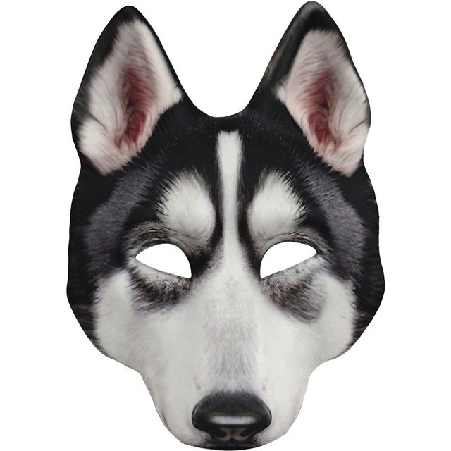 Creative Wolf Halloween Werewolf Mask Husky Cosplay Tiger EVA Mask Party Props Elastic Strapy Animal Half Face Mask Unisex