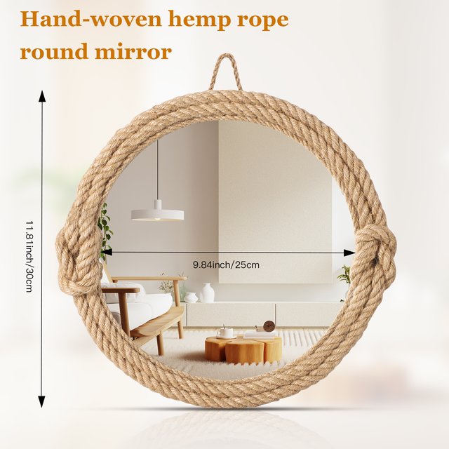 Home Decor Nordic hanging mirror creative hanging wall sofa porch homestay style background wall decor makeup mirror