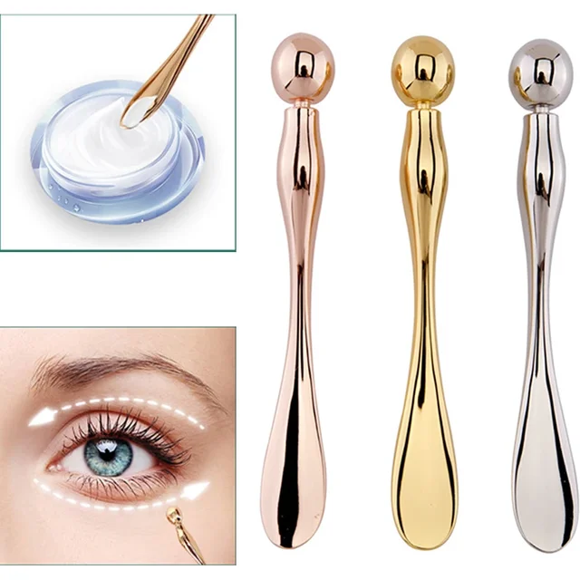 Metal Face Massage Stick Anti Wrinkle Eye Cream Applicator Mask Mixing Spatulas Scoop Eyes Massage Facial Care Tool Beauty Bar