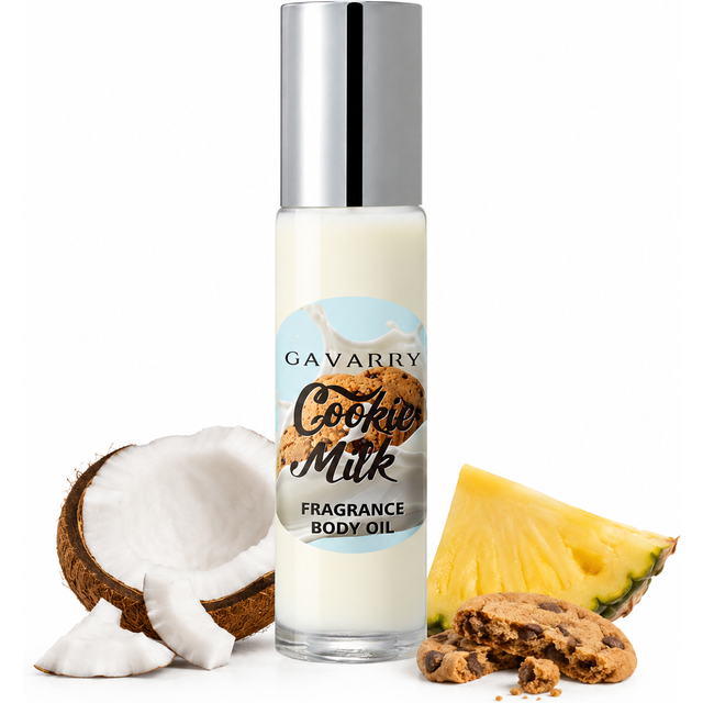 10ML Roll‑On Portable Perfume Oil, Sweet Cookie Milk Gourmand Scent Fragrance Body Oil for Travel & Dating