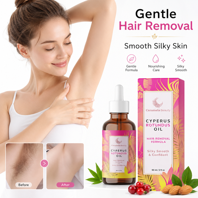 Cyperus Rotundus Oil for Hair Removal Smoothing Soothing Skin Care Moisturizes Armpit Leg Arm Hair Inhibitor Depilatory Oil
