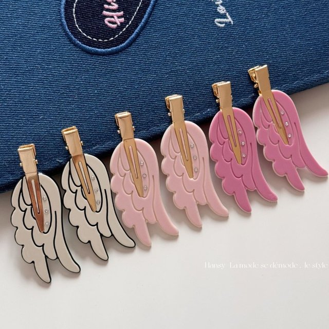 Cute Wings Hairpin Fun Hairpin Traceless Hairpin Dopamine Cosmetic Clip Side Broken Hair Bangs Clip Hair Accessories