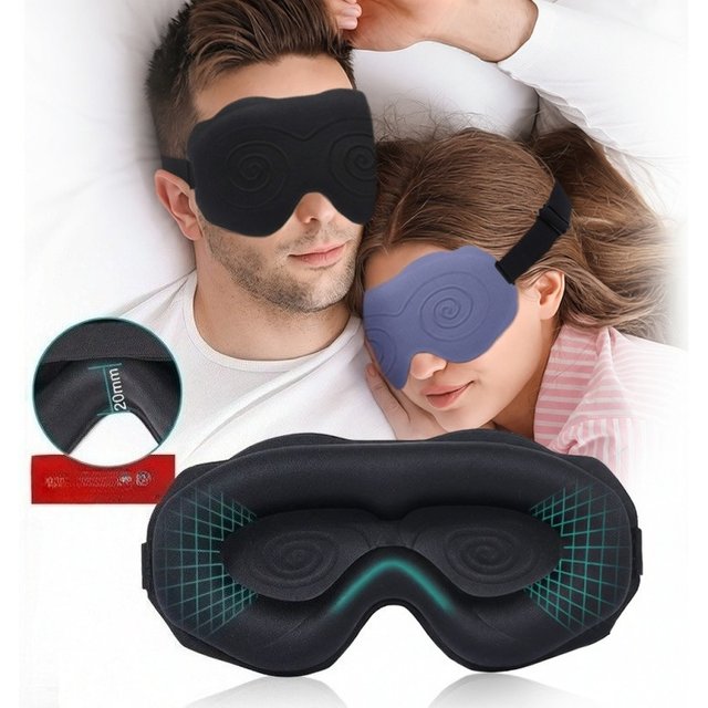 3D Sleeping Mask Block Out Light Soft Padded Sleep Mask for Eyes Slaapmasker Eye Shade Blindfold Sleeping Aid Face Mask Eyepatch
