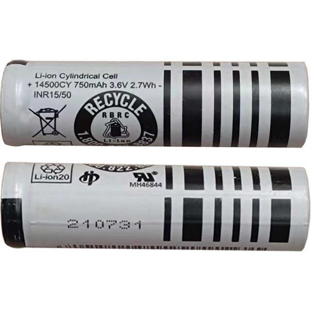 2PCS 14500CY UR14500AC Flat Head Battery For Braun Oral-B Pro 2 Type 3766 IO4 IO5 IO6 IO7 IO8 IO9 3768 3769 Electric Toothbrush