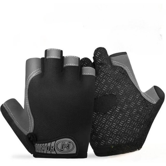 Ultra Thin Breathable Sunscreen Anti Slip Half Finger Gloves For Outdoor Activities Fitness Training Camping Climbing