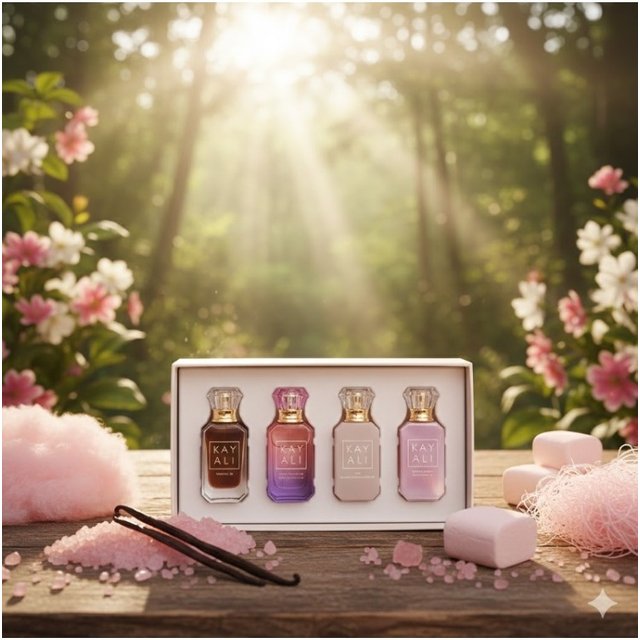 4*10ml KAYALI Unisex Perfume Set Long Lasting Fresh Mild Elegant Floral Fruity Musk Natural Fragrance Four Scents Vanilla Royale