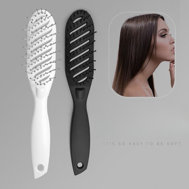 1PC Professional Wave Brush Portable Wide Tooth Comb 9 Row Rack Design Styling Comb for men and Women Salon Home Hair Care