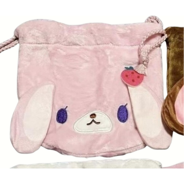 Kawaii Sugarbunnies Bunny Makeup Bag Cute Large Capacity Drawstring Bag Portable Sundry Items Cosmetics Storage Bag Friend Gift