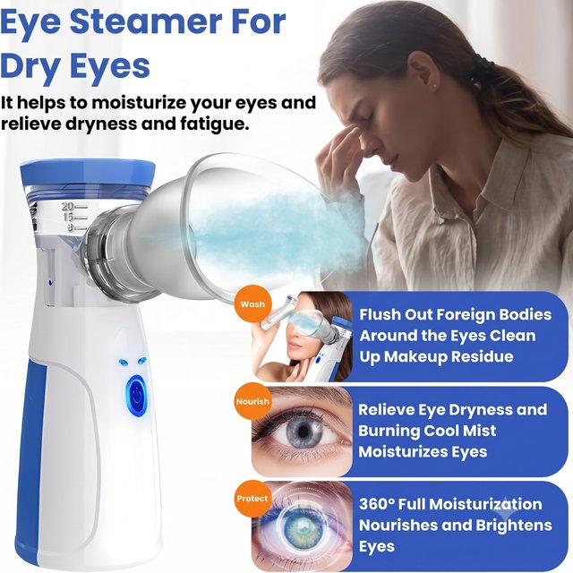 Household Eye Nebulizer For Dry Eye Moisturizer Atomizer Handheld Eye Sprayer Eyeshade Mesh Nebulizer Eye SPA Relieve Eye Strain