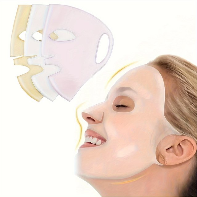 Masque Facial 3D en Silicone, 1 pièce, pour hydrater, réutilisable, Anti-évaporation de l'eau,