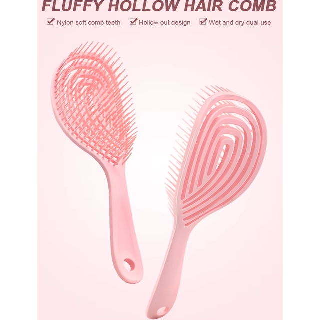 Scalp Massage Combs Hollow Out Hair Brush Hair Styling Detangler Fast Blow Drying Detangling Tool Wet Dry Curly Hair
