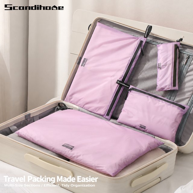Waterproof Travel Storage Bags Set Lightweight Nylon Packing Cubes Pouch Luggage Organizer Clothes Toiletry Makeup Bag