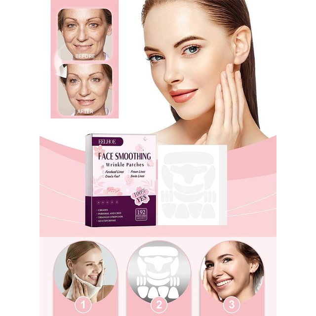 192pcs/12 sets Reusable Silicone Pad Patch Face Neck Wrinkle Removal Patch Pad Facial Skin Lift Anti Aging Facial Beauty
