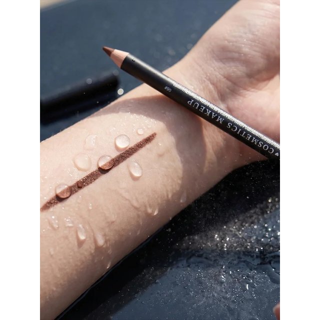 2Pcs/Set Lip Liner&Eyeliner,Matte Waterproof Long Lasting Lipstick, Nude&Brown Shades, Smudge Proof Lip Makeup, Lip Shape