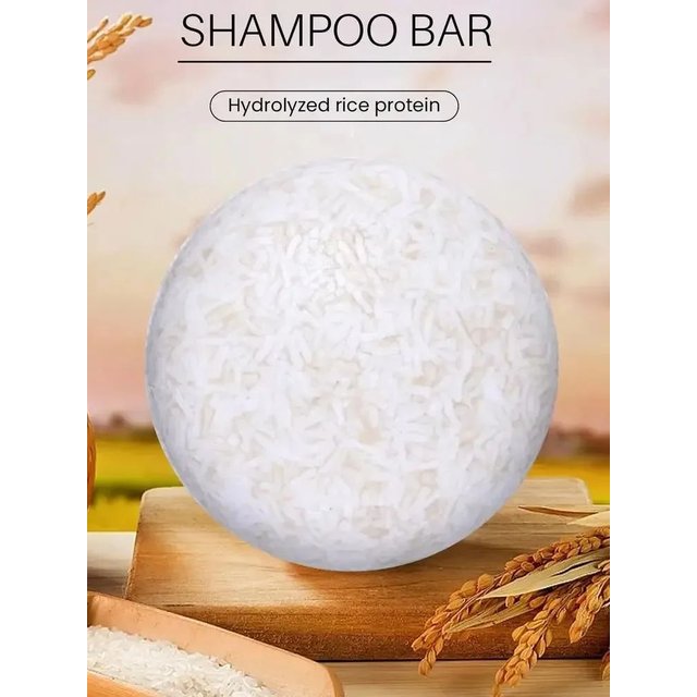 Organic Rice Shampoo Soap Bar Oil Free Conditioning Soap Rice Water Protein Nourishing Anti-loss Hair Soap Hair Growth Soap Bar