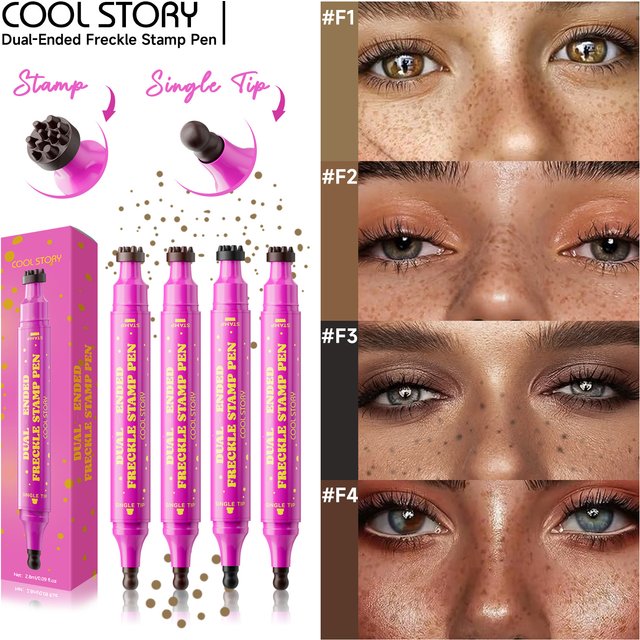 Double Eyeliner Freckles Pen All-in-One Natural Waterproof Lasting Seal Spot Pen Natural Simulation