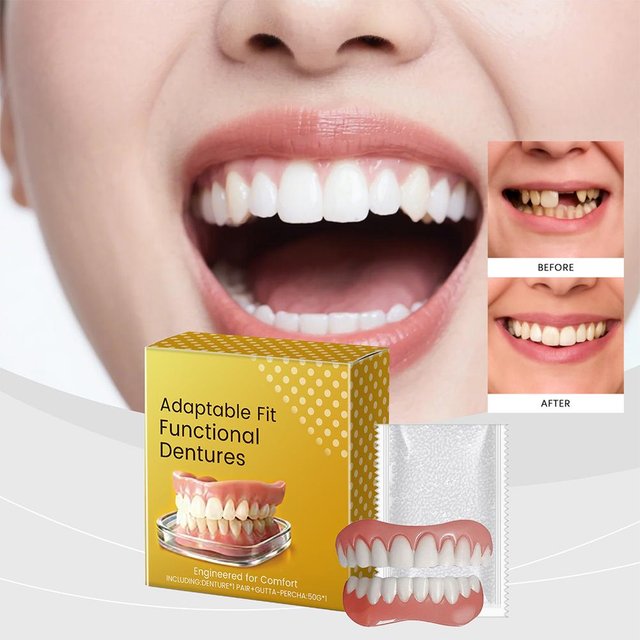 Denture Cosmetic Kit Comfortable Material Denture Adhesive Filler Improve Smile Aesthetics Cover Tooth Gaps Dental Care Set