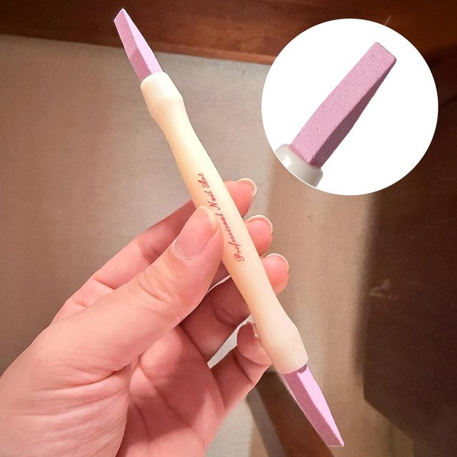 Double Head Nail Quartz Pen Nail Cuticle Pushers & Dead Skin Remover Nail Polish Manicure Polish Stick Nail Care Tools