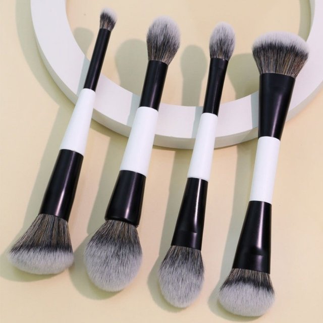 Brosse de Contour pour le visage F4 à double extrémité, cosmétique polyvalente, pour fard à paupières, correcteur, poudre à haute couverture, Blush