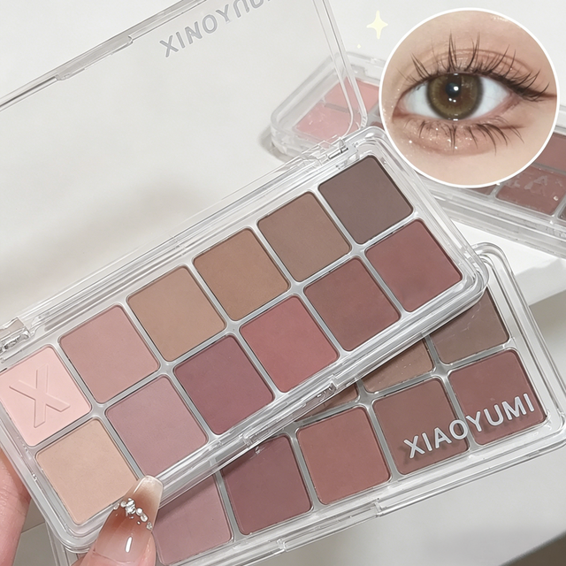 12 Colors Matte Eyeshadow Palette Nude Pink Brown Tones High Pigment Long Lasting No Shimmer Daily Neutral Eye Makeup Cosmetics