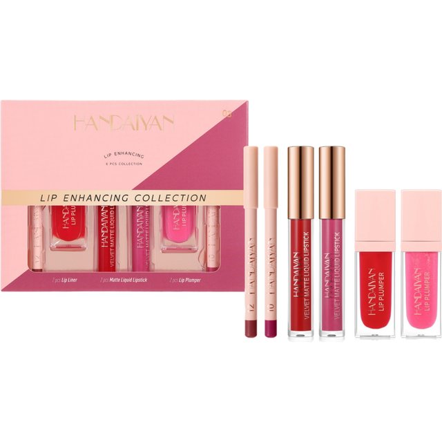 Matte Liquid Lipstick 6Pcs Set Waterproof Long Lasting Lip Plumper Hydrated Non Fade Makeup Gift Collection